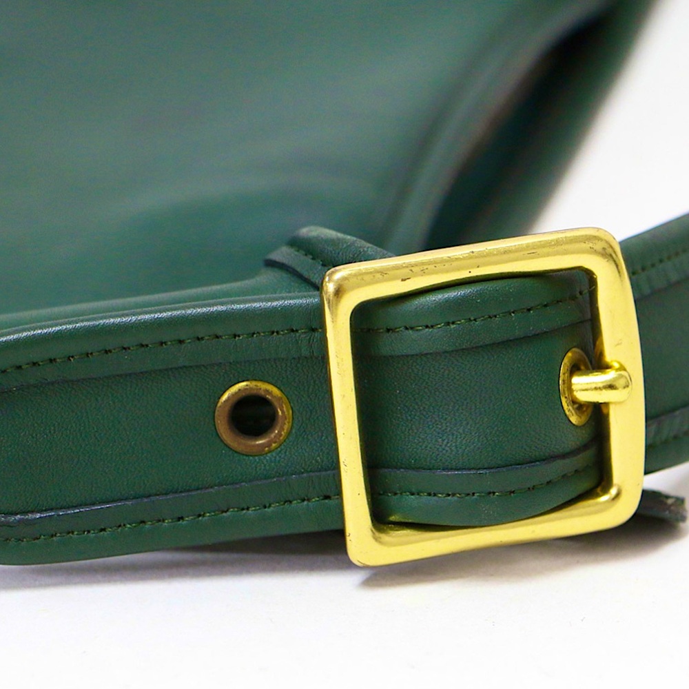 COACH Vintage Dark Green Leather Duffle Sac XL Crossbody Bag 9085 - Picture 7 of 17